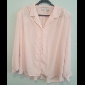 Women's Pink Button-down Blouse